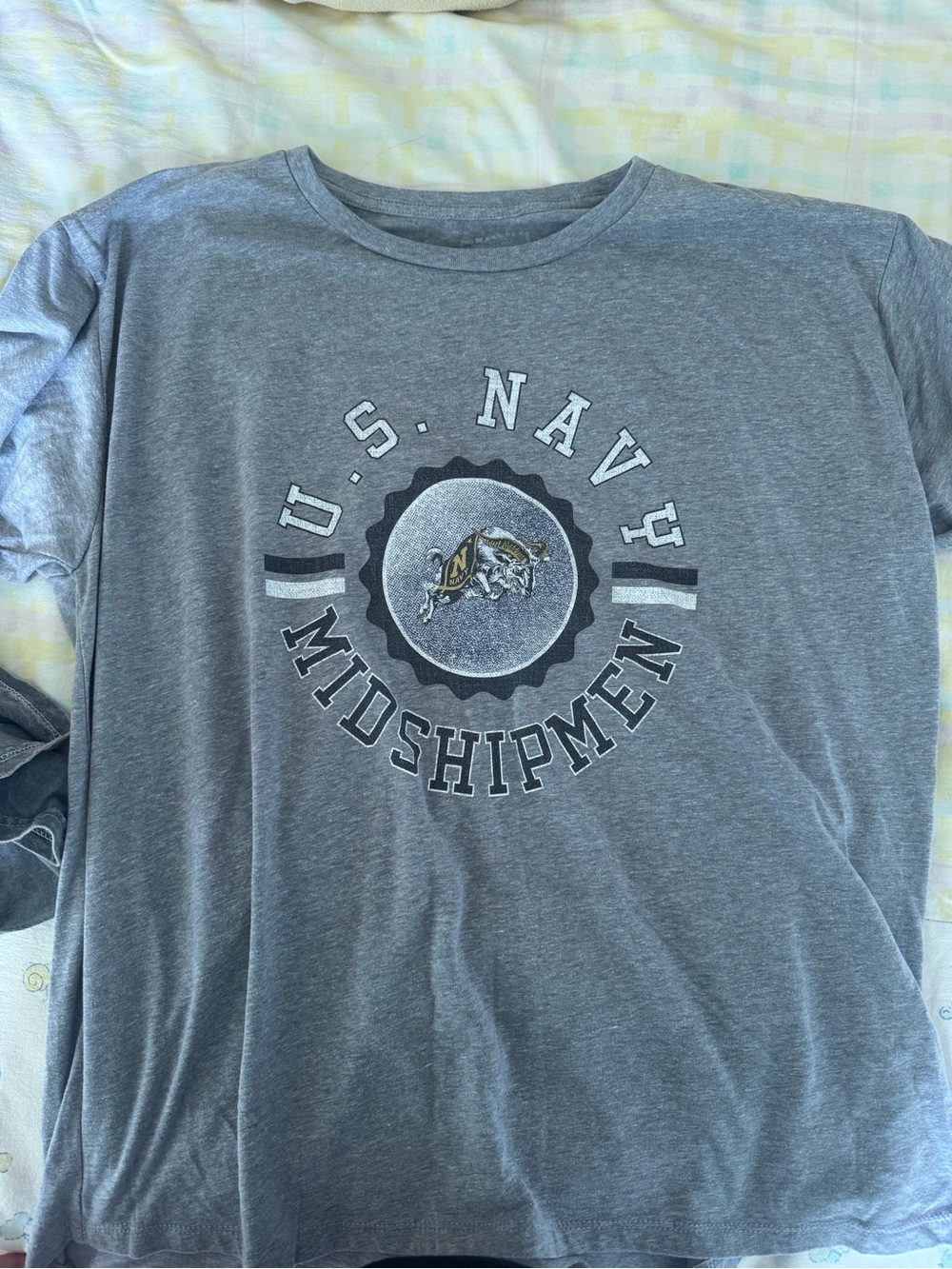 U.S. Navy Midshipmen Gray Graphic Tee